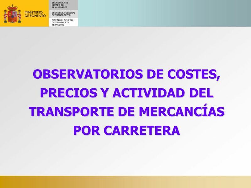 OBSERVATORIO DE COSTES, PRECIOS Y ACTIVIDAD DEL MINISTERIO DE TRANSPORTES - JUNIO 2023 
